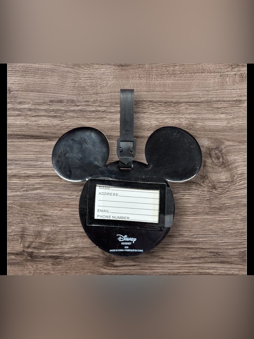 NWOT Disney Mickey Mouse Shaped Silicone Luggage Bag Tag - Picture 2 of 4
